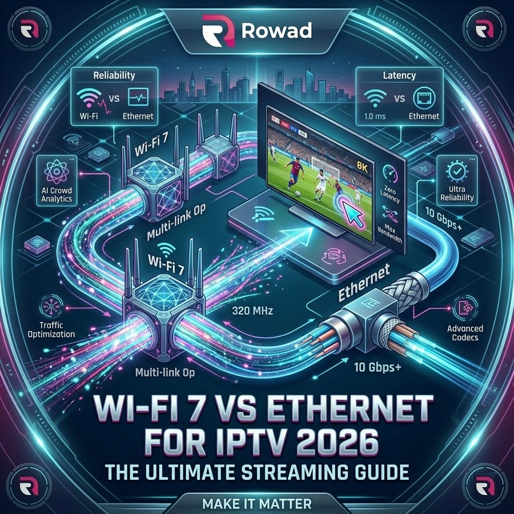 أيهما أفضل لبث الـ IPTV في 2026: توصيل الواي فاي أم كابل الإيثرنت؟ دليل شامل للمشاهدة فائقة الجودة