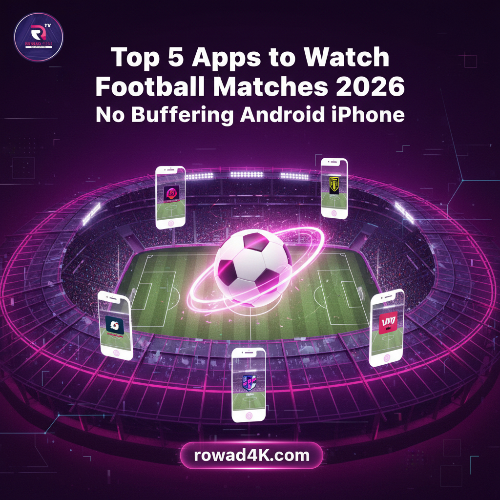 أفضل 5 تطبيقات لمشاهدة مباريات كرة القدم 2026 بدون تقطيع للأندرويد والآيفون
